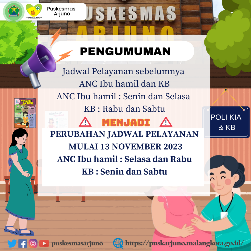 Perubahan Jadwal Pelayanan – Puskesmas Arjuno